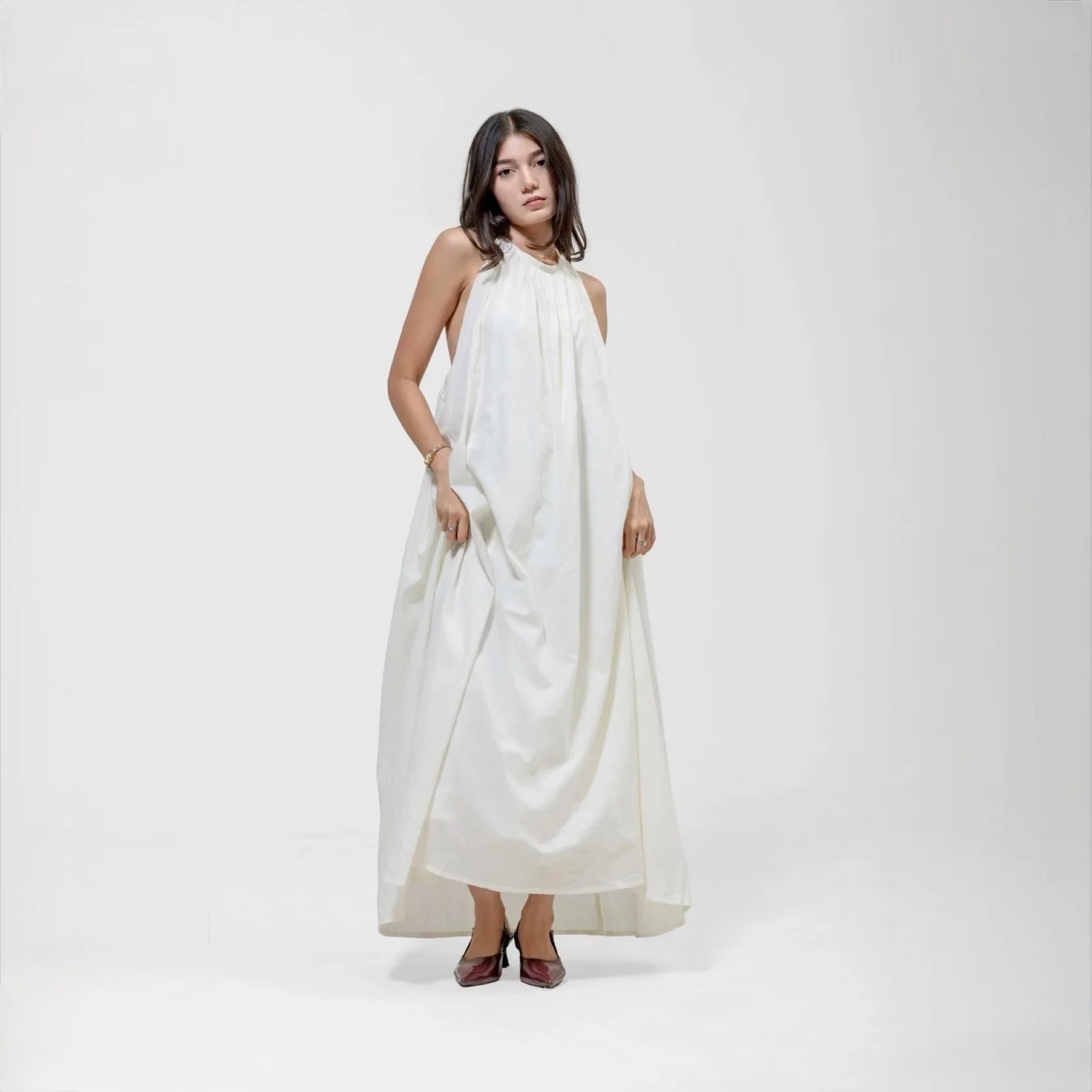 VOLUMINOUS HALTER MAXI – Women's Dresses | QISSEY