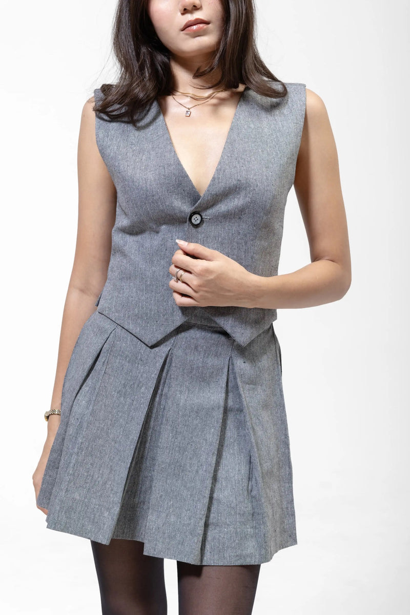 PLEATED MINI SKIRT